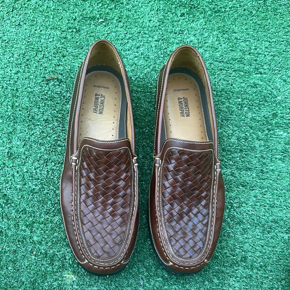 Johnson & Murphy Sheepskin Brown Leather Loafers